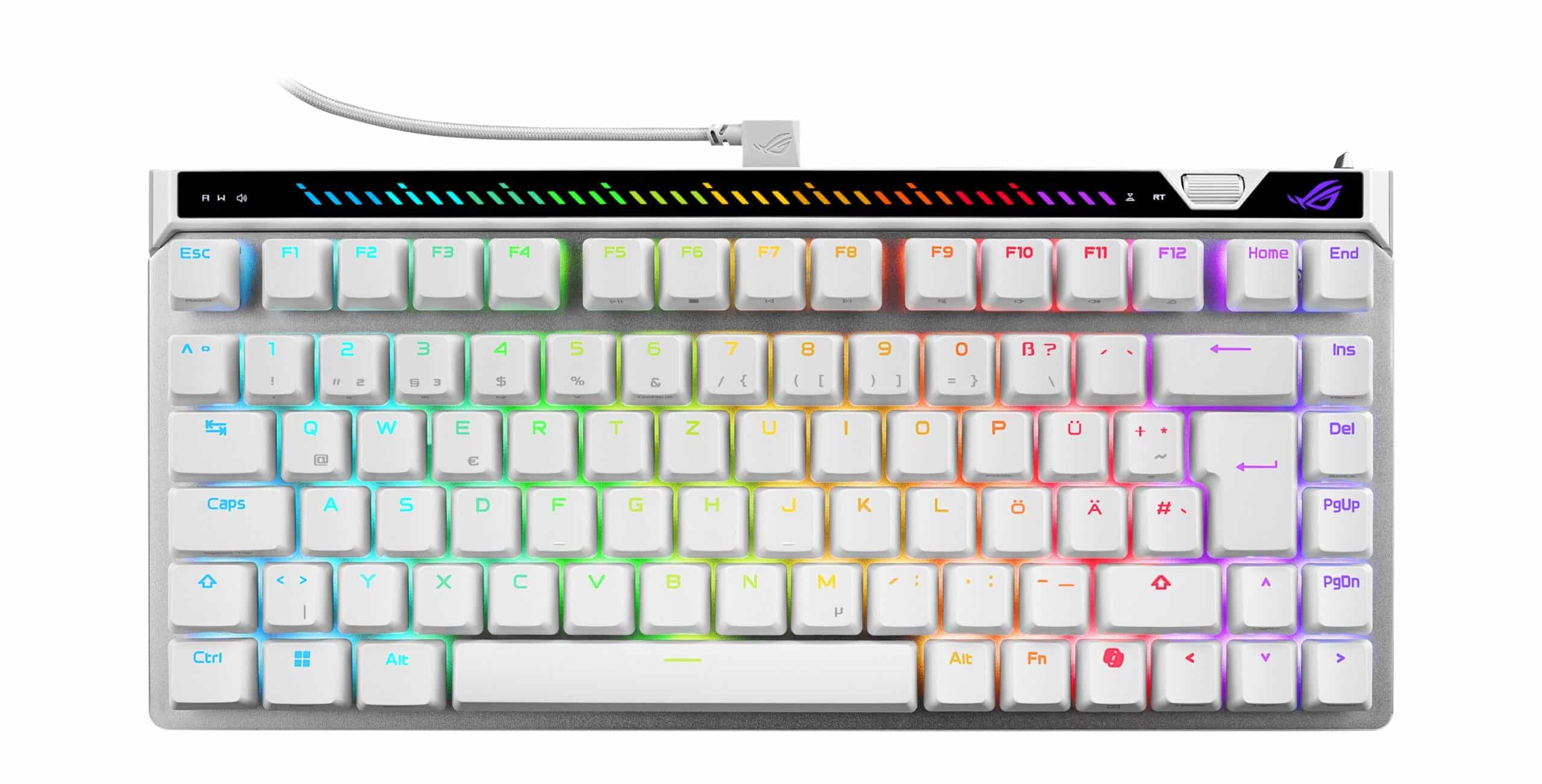 ASUS ROG Falchion Ace 75 HE Weiß – Kabelgebundene Gaming-Tastatur