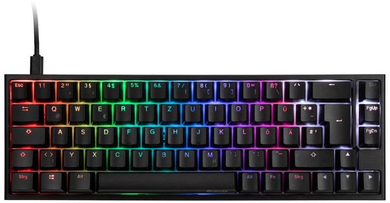 Ducky One 2 SF MX-Silent-Red Gaming Tastatur schwarz/weiß