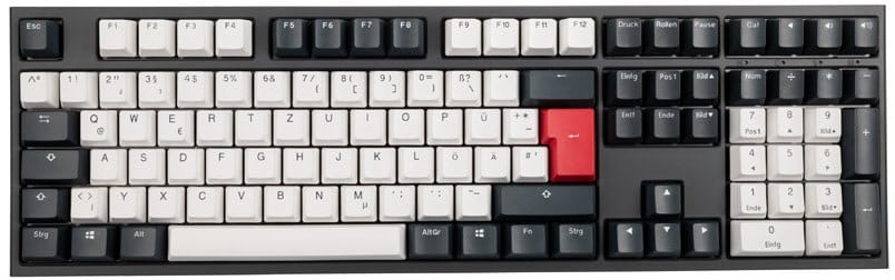 Ducky One 2 Tuxedo MX-Speed-Silver (DE) Gaming Tastatur schwarz/weiß