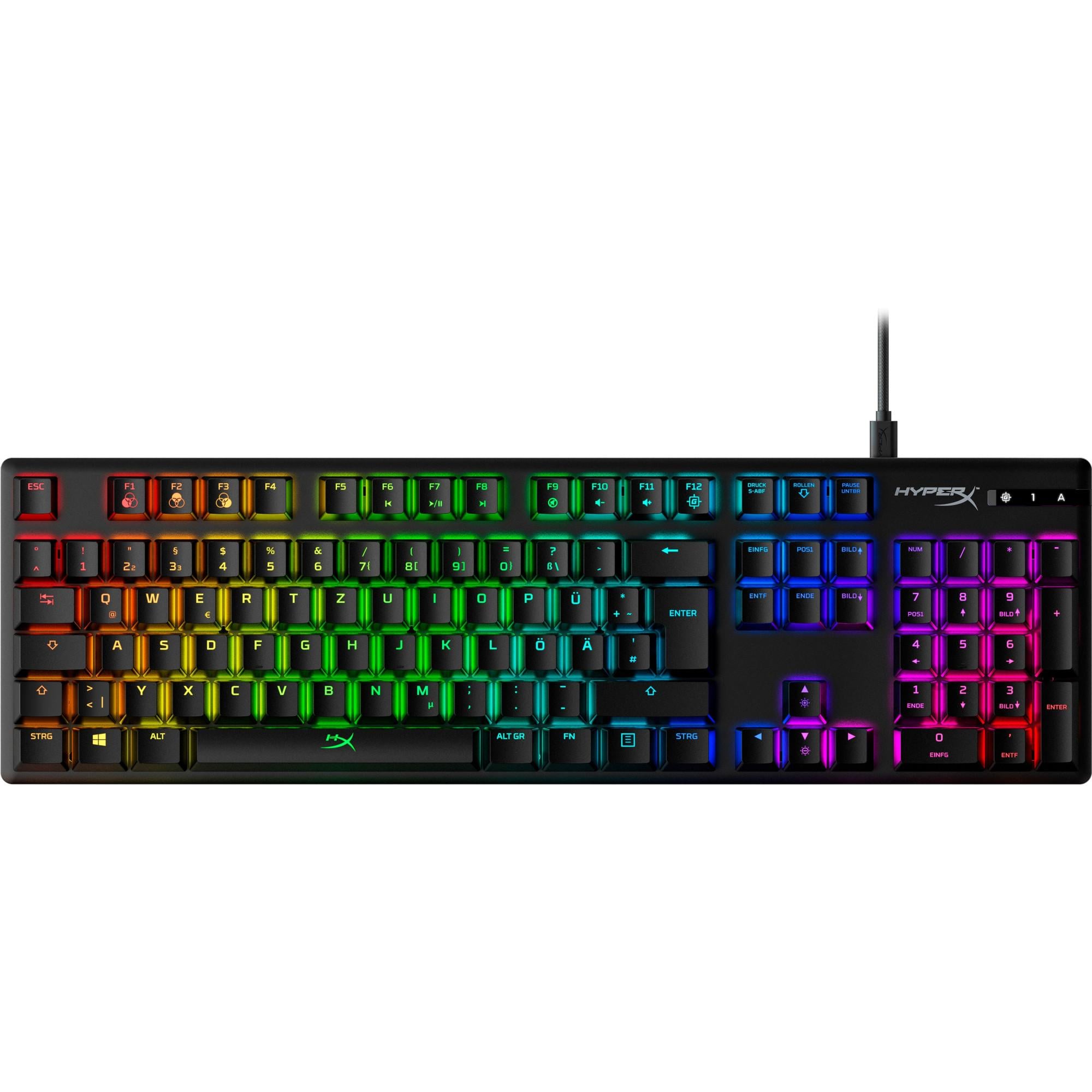 HyperX Alloy Origins – mechanische Gaming-Tastatur – HX Red (DE-Layout)