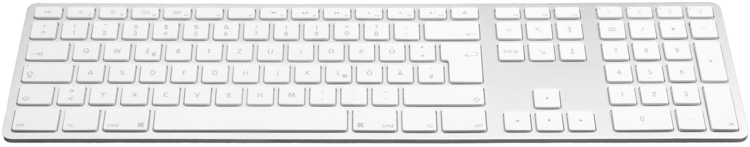 JENIMAGE Wireless Aluminium Keyboard (DE) Bluetooth Tastatur silber