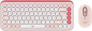 Logitech POP Icon Combo (DE) Kabelloses Tastatur-Set rosa/offwhite