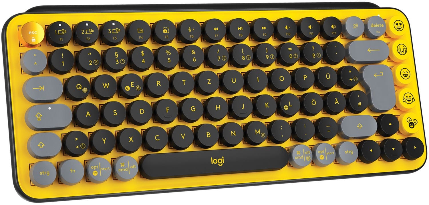 Logitech POP Keys (DE) Bluetooth Tastatur blast/gelb