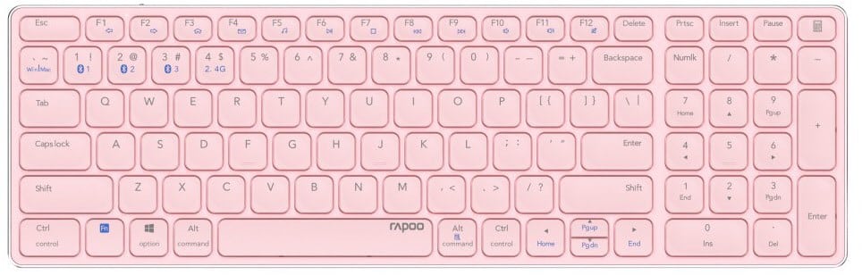 Rapoo E9700M (DE) Kabellose Tastatur pink
