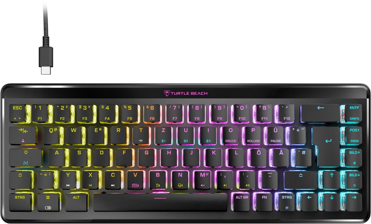 Turtle Beach Vulcan II Mini Air (DE) Kabellose Gaming Tastatur Lineare Switches schwarz