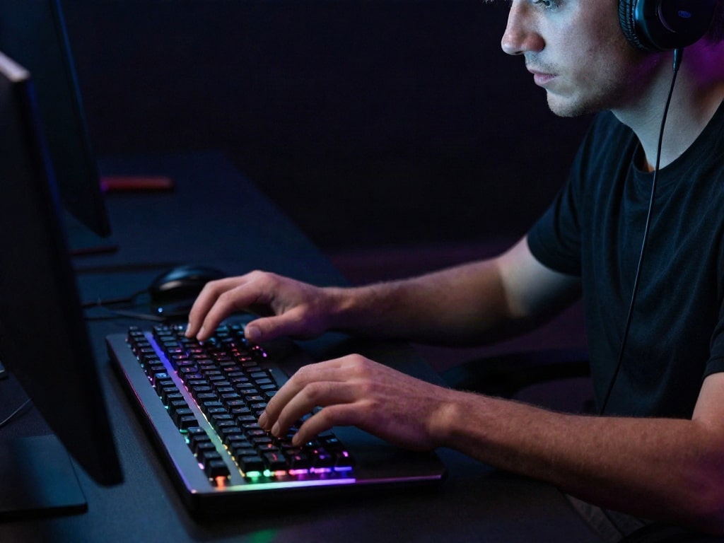 Ergonomische Tastatur für langes Gaming
