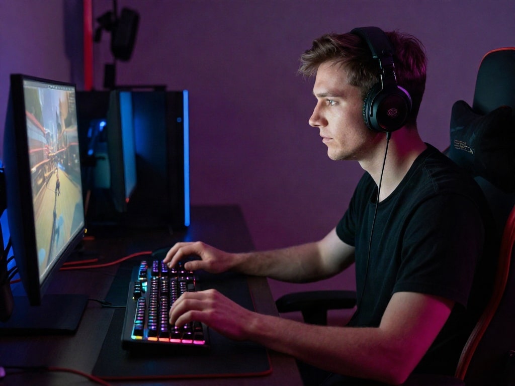 Full-Size-Tastatur für Gaming und Arbeit