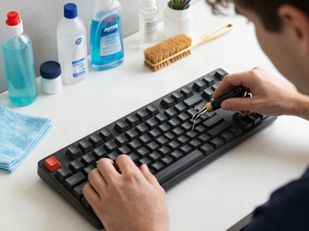 Mechanische Tastatur gründlich reinigen