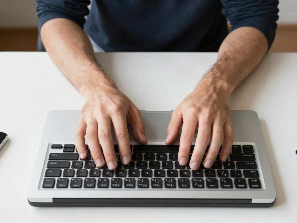 Tastatur ergonomisch am Schreibtisch positionieren
